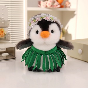 Peluche Super Douce <span class=keywords><strong>Pingouin</strong></span> Surfiste Style Hawaïen, Oreiller de Sommeil et de Câlin avec Rembourrage en Coton PP, Cadeau d'Anniversaire pour Couples - Product Image 2
