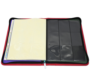 Porte-cartes personnalisé avec doublure en velours, couverture en PU imperméable, capacité 360, reliure cousue, inclut des pièces et une fermeture éclair - Product Image 5