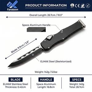 Navaja de Bolsillo Plegable Micro al por Mayor, Hoja de Acero <span class=keywords><strong>ELMAX</strong></span>, Mango de Aluminio, Herramienta Portátil para Camping, Caza, EDC, Bricolaje - Product Image 2