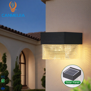 Quadrato a testa singola illuminazione esterna Ip65 portico applique Wall Light giardino <span class=keywords><strong>balcone</strong></span> terrazzo lampada <span class=keywords><strong>da</strong></span> parete solare <span class=keywords><strong>da</strong></span> parete/luci esterne - Product Image 1