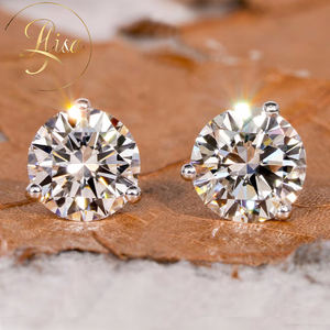 IGI認定VVSラボ作成ダイヤモンドスタッドピアス メンズカスタム 10K 14K 18Kゴールド ラボグロウンダイヤモンドピアス レディースジュエリー - Product Image 1
