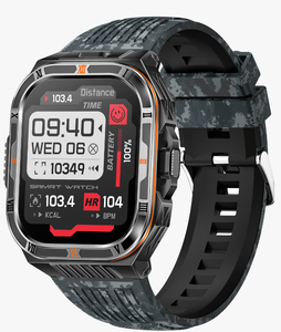 Montre connectée tendance 2025 HT38 IP68 étanche avec boussole, lampe torche LED, surveillance du sommeil, assistant vocal, montre intelligente pour homme - Product Image 1