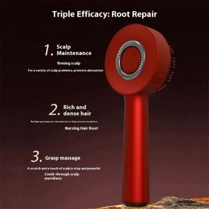 Powerful Multi Functional Electric Red Light Hair Massage Comb Triple Efficacy <b>Scalp</b> Care Head Spa <b>Brush</b> Oil Dispenser - Product Image 6