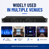 AOFO 223 Processeur audio actif professionnel, crossover audio surround 2 voies mono 4 voies, enceinte portable en aluminium, subwoofer, sonorisation PA