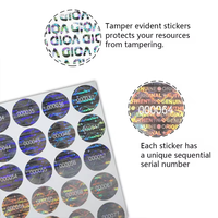 Label Hologram Anti-Palsu dengan Nomor Seri Laser untuk Garansi, Stiker Hologram 3D untuk Garansi Kamera Ponsel