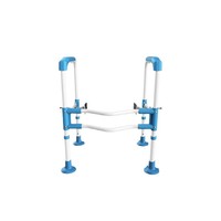 Rehausseur de toilettes pour personnes âgées avec accoudoirs, design sans perforation, ventouse, capacité 100 kg