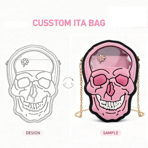 Borsa a Tracolla Grande Personalizzata con Design a Tema Fumetti e Anime, Stile Gotico Y2k, Blu, per Donna - Product Image 4