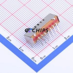 SS15E01L4 Slide Switch Through hole Component (THT) Switch Single Pole Five Throw Rectangle Pin Header PC Pin 22mm - Product Image 2