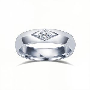 Messi Jewelry MSR-1878 Custom Ring Jewelry Engagement Ring 18K White Gold <b>Lab</b> Grown Diamond Ring - Product Image 1