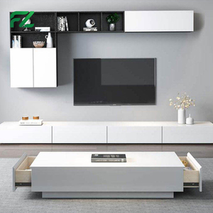 Mobile <span class=keywords><strong>TV</strong></span> in Alluminio Bianco Sottile e Impermeabile con Porta Scorrevole, 210cm, Design Moderno - Product Image 4