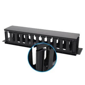 Gestore cavi di rete 1U rack montaggio ABS sistema di gestione cavi in plastica per cavo di rete