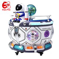 Manège pour enfants en forme de capsule spatiale d'intérieur, 2 places, à monnayeur, rotatif, avec LED, direct usine, pour centres commerciaux et magasins, personnalisable