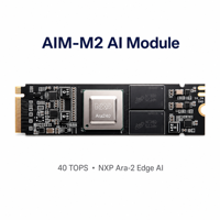 Module accélérateur IA N.XP Ara240 M.2 40 TOPS Edge NPU PCIe Gen4 16 Go pour l'automatisation de la vente au détail intelligente, l'automatisation industrielle et la robotique
