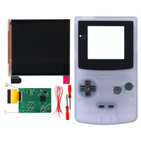 Kit d'écran rétroéclairé haute luminosité DMG/Blanc/Noir pour GBC Q5 avec écran LCD IPS OSD à zone d'affichage plus large et kit de pixels rétro