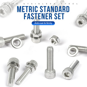 580pcs 304 Stainless Steel M2-<strong>M5</strong> Hexagonal Head Allen <strong>Bolts</strong> Nuts &amp; Washers Assorted Kit with Plain Finish Grade A2-70 - Product Image 2