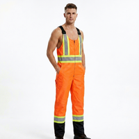 Pantalon de travail à haute visibilité, isolé thermiquement, imperméable, coupe-vent, enduit, pour la construction, les travaux en extérieur et les services publics