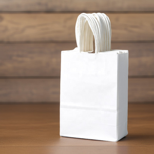 Bolsas de Papel Kraft Impresas con Logotipo Personalizado, con Asas, Estilo Clásico para Empacar Hamburguesas, Pizza y Restaurante, MOQ Pequeño - Product Image 4