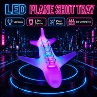 Support de verres à vin, tequila et whisky en ABS avec logo personnalisé, plateau LED pour verres à shot, idéal pour les boîtes de nuit, bars et discothèques