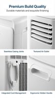 AC Vertikal Putih Modern 3500BTU Hanya Pendingin Hemat Energi Kelas Listrik Desain Minimalis untuk Rumah Tangga dan Komersial