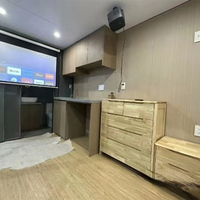 Cabane mobile préfabriquée en forme de pod, petite maison conteneur avec 1 salon et 1 chambre à coucher