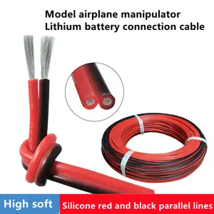 Super Soft High Flexible 2-core high temperature resistant silicone red and black double parallel wire