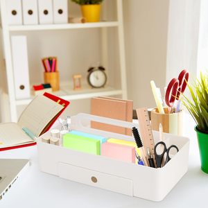 Large Plastic Storage <b>Box</b> for Cleaning Supplies 8-Compartment <b>Tool</b> Organizer <b>Box</b> <b>Heavy</b> <b>Duty</b> Storage Caddy With Handle - Product Image 4