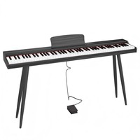 Tragbares Digitalpiano 88 Tasten Anschlagdynamische Tastatur Ergonomisches Design Hochwertige Eingebaute Lautsprecher Leichtgewichtig für Reisen