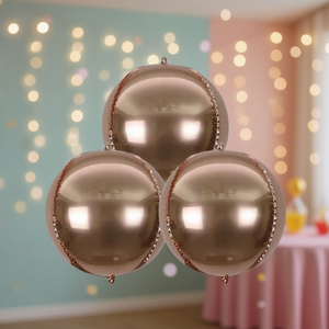 Globos Metalizados 4D Color Oro Rosa de 24 cm para Fiestas, Decoraciones para el Día de San Valentín - Product Image 5