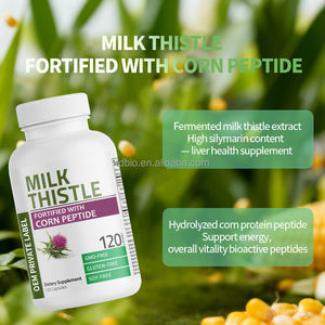 Capsules de poudre de nano chardon-Marie biologique sans OGM Silymarine Marianum & racine de pissenlit Peptide de maïs Supplément de santé du foie - Product Image 3