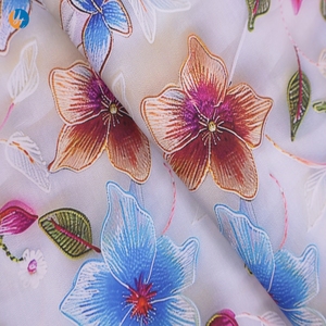 Tissu d'habillement en popeline 100 % coton à imprimé floral 3D artistique 2026 - Product Image 3