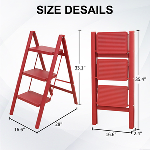 3-Step One-Sided <b>Folding</b> Wall Ladder for Roof Rack 150 Iron Attic Stairs Kitchen <b>Stool</b> for Staircase Application - Product Image 4