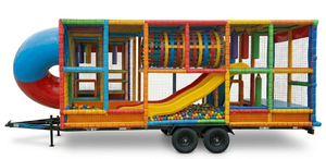 Remorque de terrain de jeu mobile de 8 m avec piscine à balles et toboggans, structure de jeu souple pour enfants, équipement de parc d'attractions portable à <span class=keywords><strong>vendre</strong></span> - Product Image 2