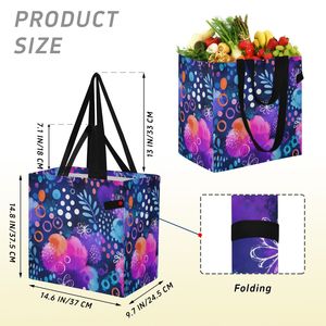 <b>Large</b> Colorful Dot Pattern <b>Canvas</b> Shoulder Pool Beach <b>Bag</b> Reusable Grocery <b>Bags</b> Travel Tote <b>Bag</b> with Double Handle - Product Image 3