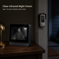 OEM Video Door Phone with 4.3" Monitor Two-Way Audio Motion Alert Battery Powered ABS Material Home Security