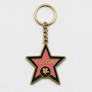 Llaveros Personalizados al por Mayor de Alta Calidad con Forma de Estrella del <span class=keywords><strong>Walk</strong></span> <span class=keywords><strong>of</strong></span> <span class=keywords><strong>Fame</strong></span> de Los Ángeles, Llaveros con Colgante en Forma de Estrella, Recuerdo Turístico - Product Image 2