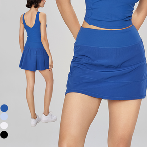批发定制标志运动服热卖二合一设计耐用后口袋高级舒适网球裙 - Product Image 1