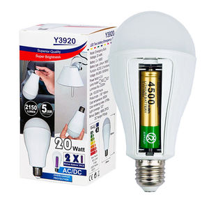 Pin hoạt động có thể sạc lại <span class=keywords><strong>LED</strong></span> ánh sáng bóng đèn 15 Wát 20 Wát B22/E27 nhôm 6000K AC đầu vào ra90 85Lm/W 30000 giờ CCC chứng nhận - Product Image 5