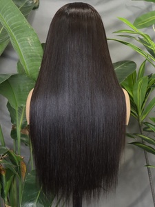 FH 13X4 HD Lace Front Straight Human Hair <b>Wig</b> Double Drawn Free Parting Human Hair Natural <b>Black</b> <b>Wigs</b> - Product Image 2
