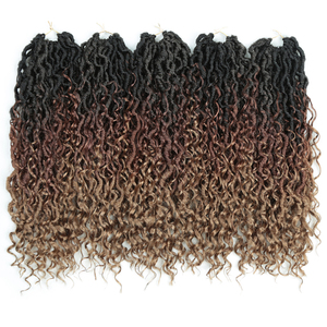 24 Brins 14 pouces River Locs Crochet Cheveux Synthétique Tressage Cheveux Extension Ombre Déesse Locs Crochet Tresses Cheveux - Product Image 1