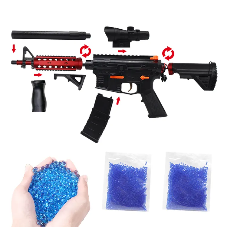 2in1 Kids Gun Toy Water Bullets 45cmEVA Soft Bullet Tool Elite P5C7 SH C0M9 E2Y4 