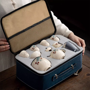 Boîte cadeau en céramique pour tasses à café et tasses bol d'emballage et assiettes avec revêtement UV de stratification mate et doublure en éponge de gaufrage - Product Image 5