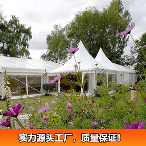 Pyramid <b>Tent</b> 4x4m Square Event <b>Canopy</b> With Arched Windows For Outdoor Parties - Product Image 2