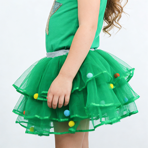 <span class=keywords><strong>Disfraz</strong></span> <span class=keywords><strong>de</strong></span> Navidad para niña: Falda tutú <span class=keywords><strong>de</strong></span> ballet con lazo <span class=keywords><strong>de</strong></span> poliéster, bola <span class=keywords><strong>de</strong></span> lana y tul, y diadema <span class=keywords><strong>de</strong></span> <span class=keywords><strong>árbol</strong></span> <span class=keywords><strong>de</strong></span> Navidad para fiesta y cosplay. - Product Image 3