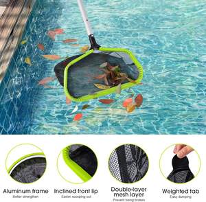 Usine populaire <span class=keywords><strong>de</strong></span> haute qualité directement 17 "filet d'écumoire <span class=keywords><strong>de</strong></span> râteau <span class=keywords><strong>de</strong></span> feuille <span class=keywords><strong>de</strong></span> piscine avec <span class=keywords><strong>sac</strong></span> profond à double couche et cadre en aluminium - Product Image 2