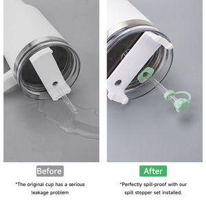 Cup phụ kiện 3 pcs 10mm Silicone tràn bằng chứng Stopper với rơm bìa cho Stanley cup Stanley 40oz Tumbler - Product Image 2