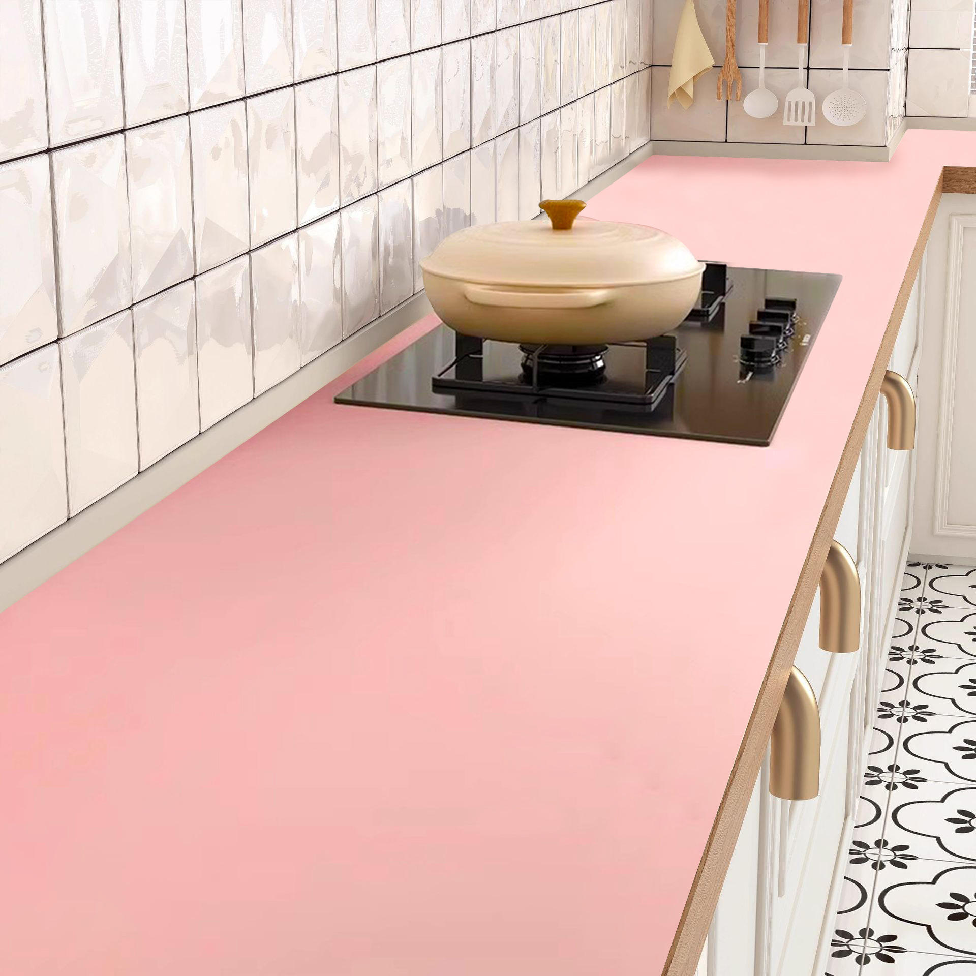 แผ่นรองเตาเจลลี่พีช กันน้ำและกันน้ำมัน