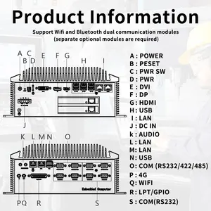 Qiyang EN/IEC 60945 ספינה יאכטה שיט J1900 מוטבע Fanless תעשייתי מיני תיבת מחשב מחשב i3/i5/i7 עם RS232/485 תמיכת 4G