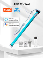 Nuevo Motor Inteligente para Cortinas Wifi Tuya, Motor de Rodillo para Ventanas, Sistema de Sombreado Automático, Control Remoto por Voz, Compatible con Alexa