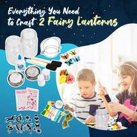 Vente bricolage artisanat certifié CE autocollant écologique faire votre propre fée Mason Jar STEM jouets en gros bricolage Kit de veilleuse pour fille