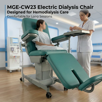 Fauteuil de dialyse électrique avec dossier inclinable réglable pour l'hémodialyse, la perfusion, la chimiothérapie et la prélèvement sanguin en milieu hospitalier